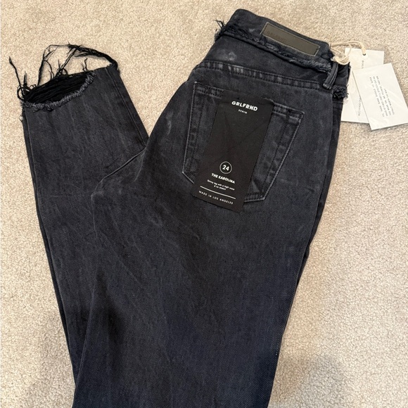 GRLFRND Denim - NWT GRLFRND Karolina Charcoal Distressed Denim sz 24